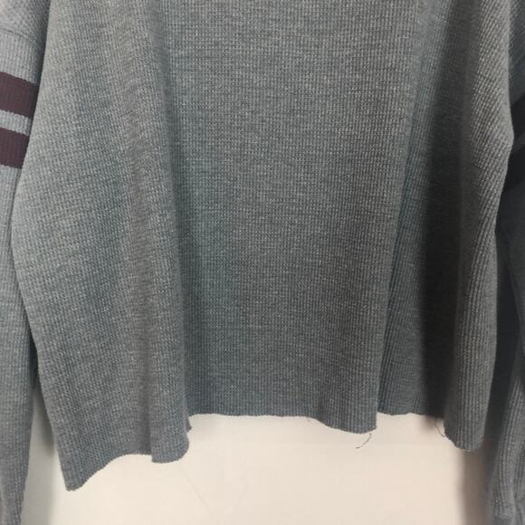 Abercrombie & Fitch Crew Neck Long Sleeve Crop Thermal Top Size XL - Picture 8 of 9